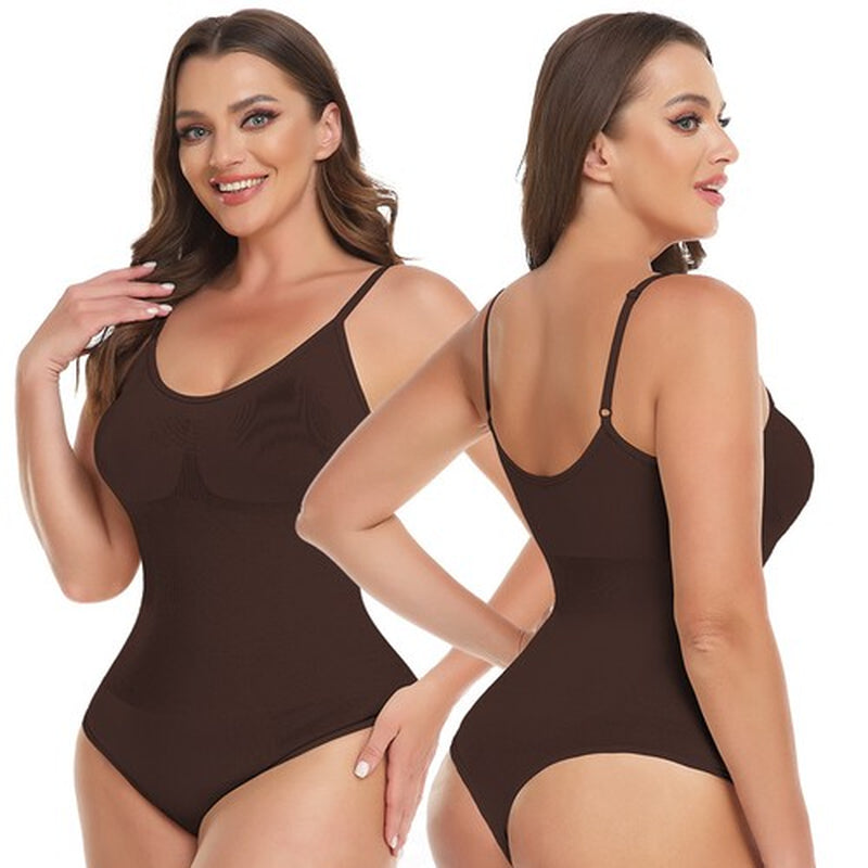 Thong Shapewear Bodysuit Women'S Tummy Control Snatched Full Body Shapewear