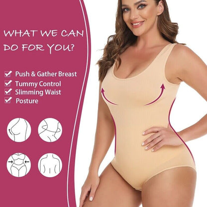 Women Seamless Shapewear Bodysuit Tummy Control Body Shaper Slimming Shapewear