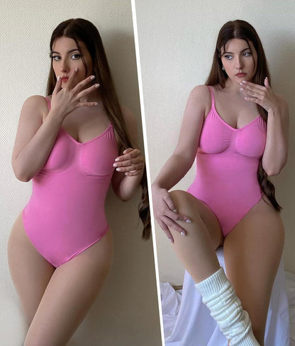 Thong Shapewear Bodysuit Women'S Tummy Control Snatched Full Body Shapewear