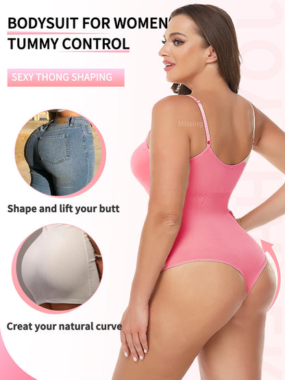 Thong Shapewear Bodysuit Women'S Tummy Control Snatched Full Body Shapewear