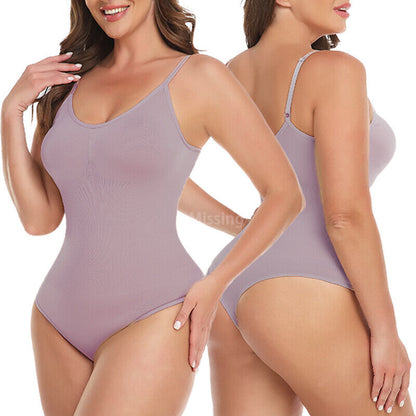 Thong Shapewear Bodysuit Women'S Tummy Control Snatched Full Body Shapewear